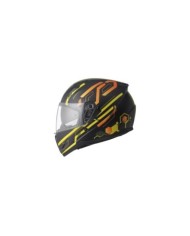 gms Casco integrale Hexago Graphic opaco giallo-arancione
