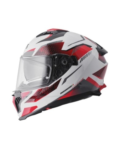 gms Casco integrale Gelero bianco-rosso-grigio
