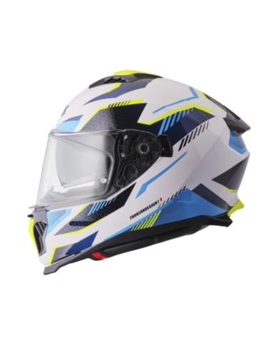 gms Casque intégrale Gelero blanc-bleu-jaune