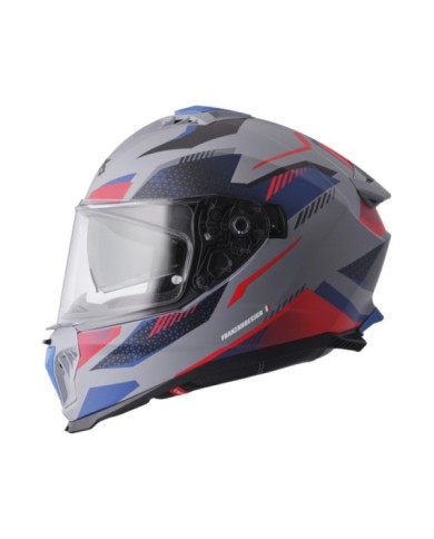 gms Integralhelm Gelero matt grau-blau-rot