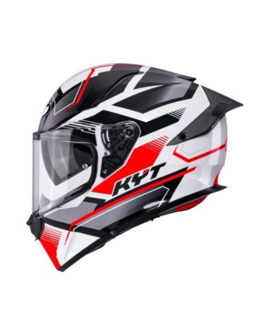 KYT Integralhelm R2R Parsec weiss-rot-grau