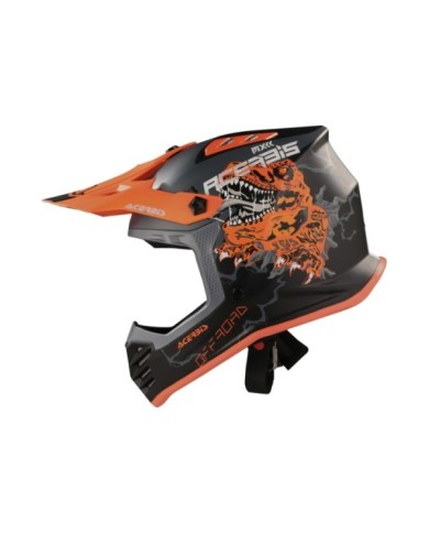 Acerbis Casco da motocross PROFILE Junior nero-arancione