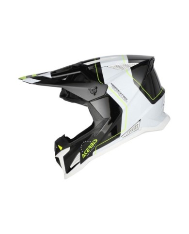 Acerbis Casco fuoristrada T711 nero-bianco