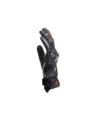 Dainese Lederhandschuhe Carbon 4 Kurz schwarz-fluo rot