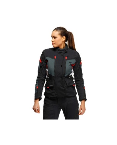 Dainese Giacca Gore-Tex donna Carve Master 3 nero-ebano-rosso