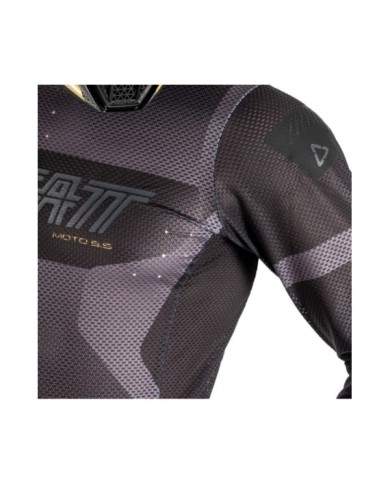 Leatt Maglia Moto 5.5 UltraWeld V25 nero-grigio-oro