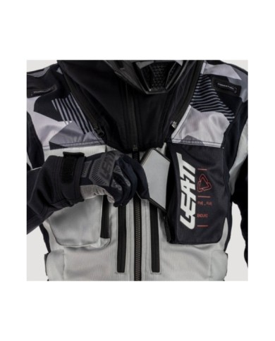 Leatt Jacket Moto 5.5 Enduro Forge grau-schwarz-rot