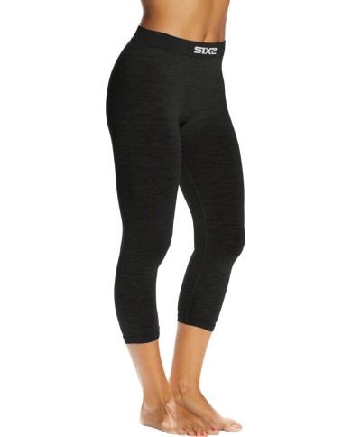 SIXS Calecons longs fonctionnel PNX Merino noir S