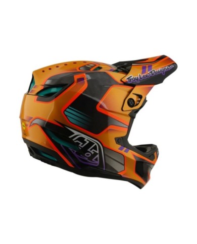 Troy Lee Designs Casco D4 Carbon W Mips - Crest gold