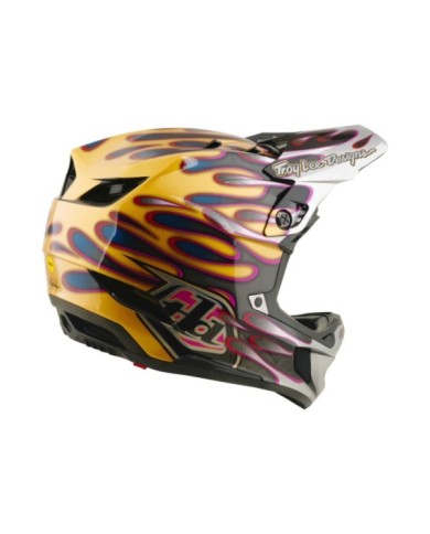 Troy Lee Designs Casco D4 Carbon W Mips - Overspray oro-nero