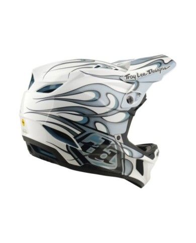 Troy Lee Designs Casco composito D4 W Mips - Bianco bruciato-argento