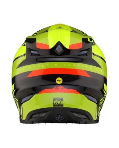 Troy Lee Designs Casco SE5 ECE Carbon Mips - Omega nero-giallo fluo