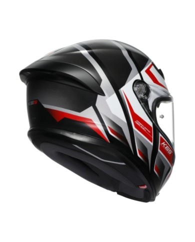 AGV Casque intégral K6 S Karve mat noir-blanc-rouge