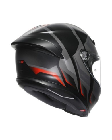AGV Casco integrale K6 S Karve opaco nero-grigio-rosso