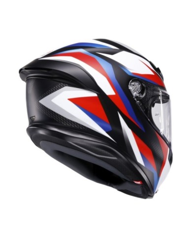 AGV Casco integrale K6 S Timewarp nero opaco rosso blu
