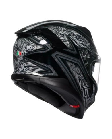 AGV Integralhelm K7 Damascus schwarz-silber