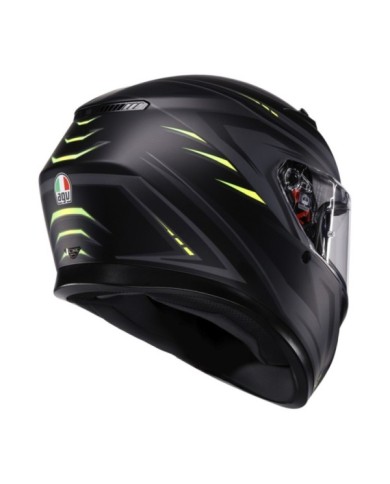 AGV Casque intégral K3 Syth noir mat gris jaune