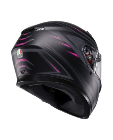 AGV Integralhelm K3 Syth mat schwarz grau pink
