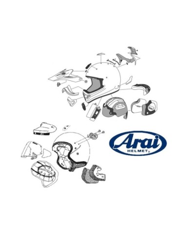 ARAI INTERIOR  X-TEND IV L 7MM CASCO APERTO