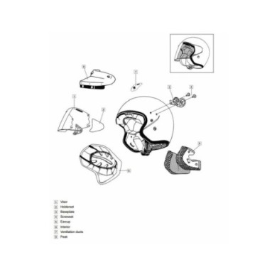 ARAI SZ-F Set di supporti per casco Blast Jet