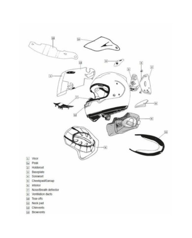 ARAI Renegade Cheekpad 20 mm Integralhelm