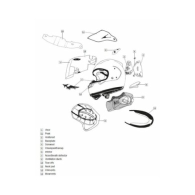 ARAI Fullface Helmet Cheekpad AXCES-3 12mm