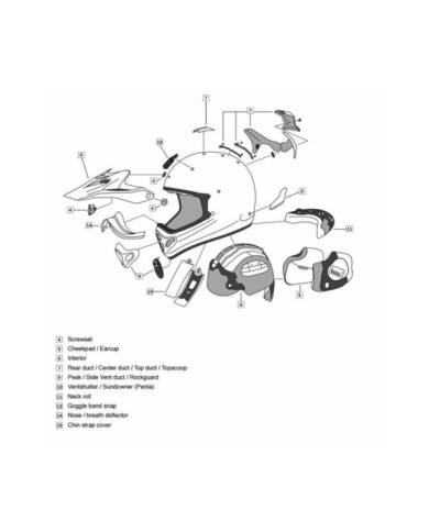 ARAI MX-V Chinvent Fluor Orangz Offroad-Helm