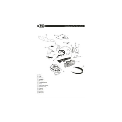 ARAI QVF-2 Set frontale condotto Frost Black