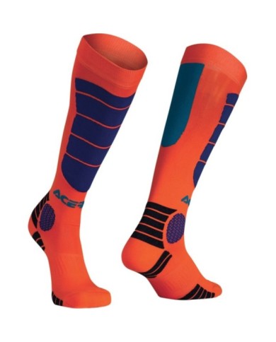 Acerbis Chaussettes MX Impact orange-bleu S