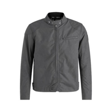 Belstaff Giacca Ariel in cotone cerato grigio
