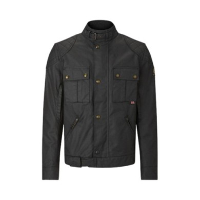 Belstaff Giacca Brooklands in cotone cerato nero