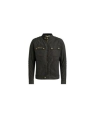 Belstaff Giacca Roberts in cotone cerato nero