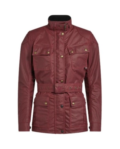 Belstaff Veste Trialmaster Pro en coton ciré pour femmes rouge