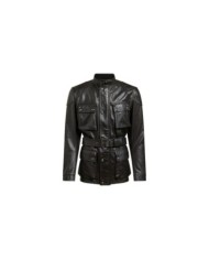 Belstaff Giacca Trialmaster in pelle cerata nera