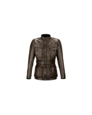 Belstaff Veste Trialmaster en cuir ciré noir-marron
