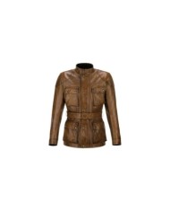 Belstaff Giacca Trialmaster in pelle cerata marrone