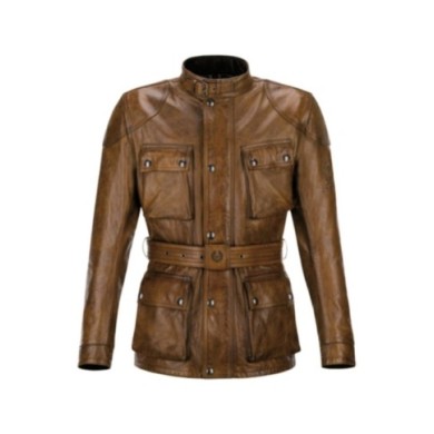 Belstaff Giacca Trialmaster in pelle cerata marrone