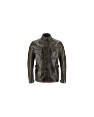 Belstaff Veste Turner en cuir ciré noir