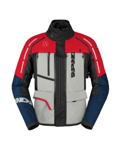 SPIDI Jacke 4 Season V3 blau-grau-rot