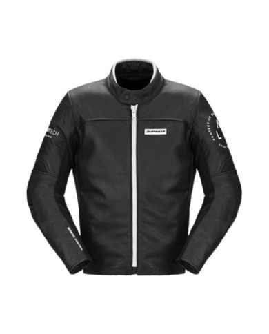 SPIDI Lederjacke Genesis schwarz-weiss