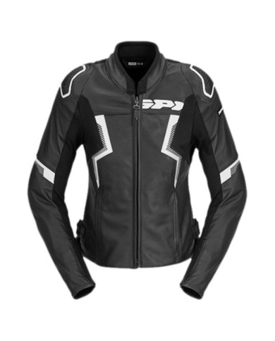 SPIDI Veste en cuir Evorider 3 femmes noir-blanc