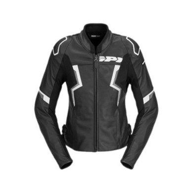 SPIDI Veste en cuir Evorider 3 femmes noir-blanc