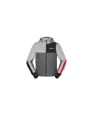 SPIDI Veste à capuche Net gris-noir-rouge