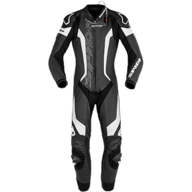 SPIDI Tuta in pelle Laser Pro Perforated nero-bianco