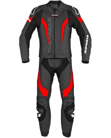 SPIDI Tuta in pelle Laser Touring nera-rossa