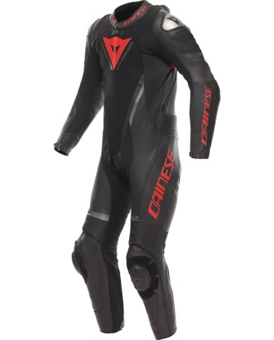 Dainese Lederkombi perf. 1-tlg. Demon Sprint schwarz-rot