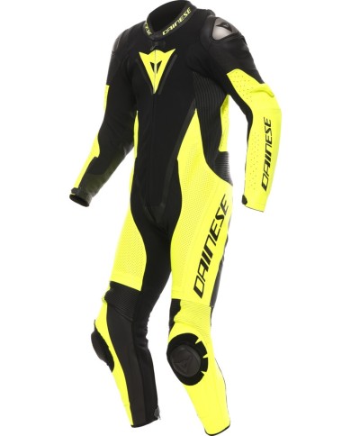 Dainese Combinaison cuir perf. 1 pièce Demon Sprint noir-jaune