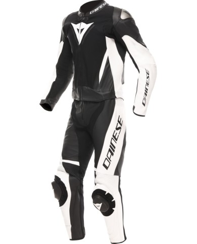 Tuta in pelle Dainese Demon Sprint 2 pezzi bianco-nero
