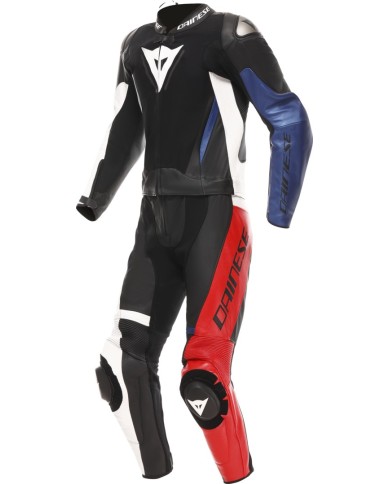 Dainese Lederkombi 2-tlg. Demon Sprint schwarz-weiss-rot