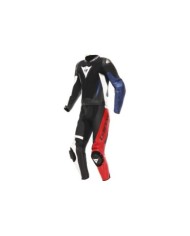 Tuta in pelle Dainese Demon Sprint 2 pezzi nero-bianco-rosso